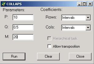 Figure 2: KL-Collaps Parameters